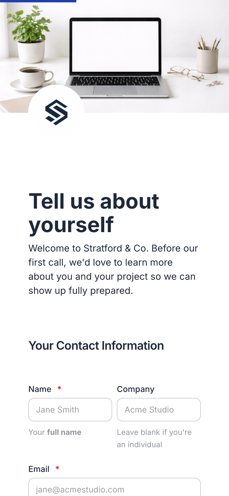 Filla form on mobile